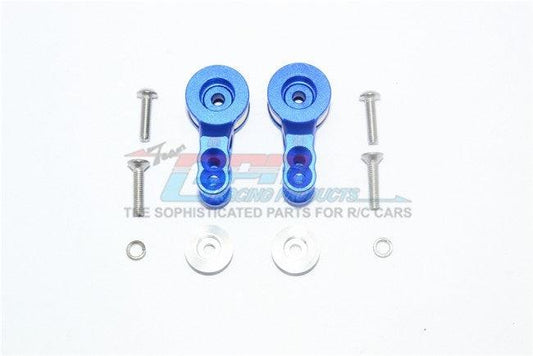 GPM ALUMINUM 25T SERVO HORN W BUILT-IN SPRING TRAXXAS REVO / SUMMIT / X0-1 BLUE