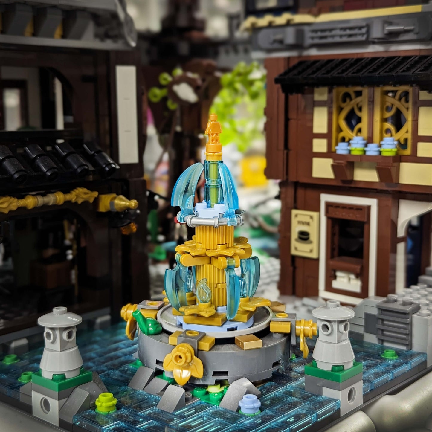 City Park Fountain Build Kit -Made Using LEGO® Parts
