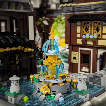 City Park Fountain Build Kit -Made Using LEGO® Parts