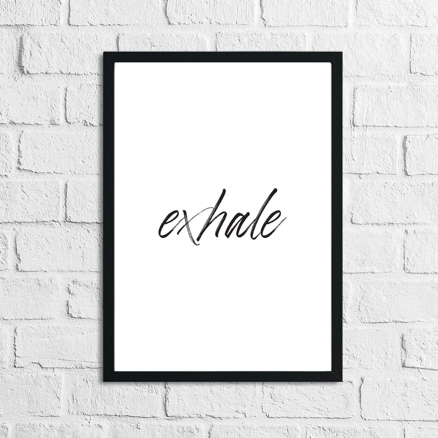 Inhale Exhale Set Of 2 Bedroom Simple Wall Decor Prints by WinsterCreations™ Official Store