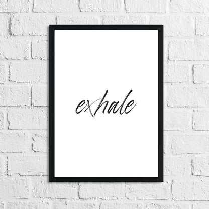 Inhale Exhale Set Of 2 Bedroom Simple Wall Decor Prints by WinsterCreations™ Official Store