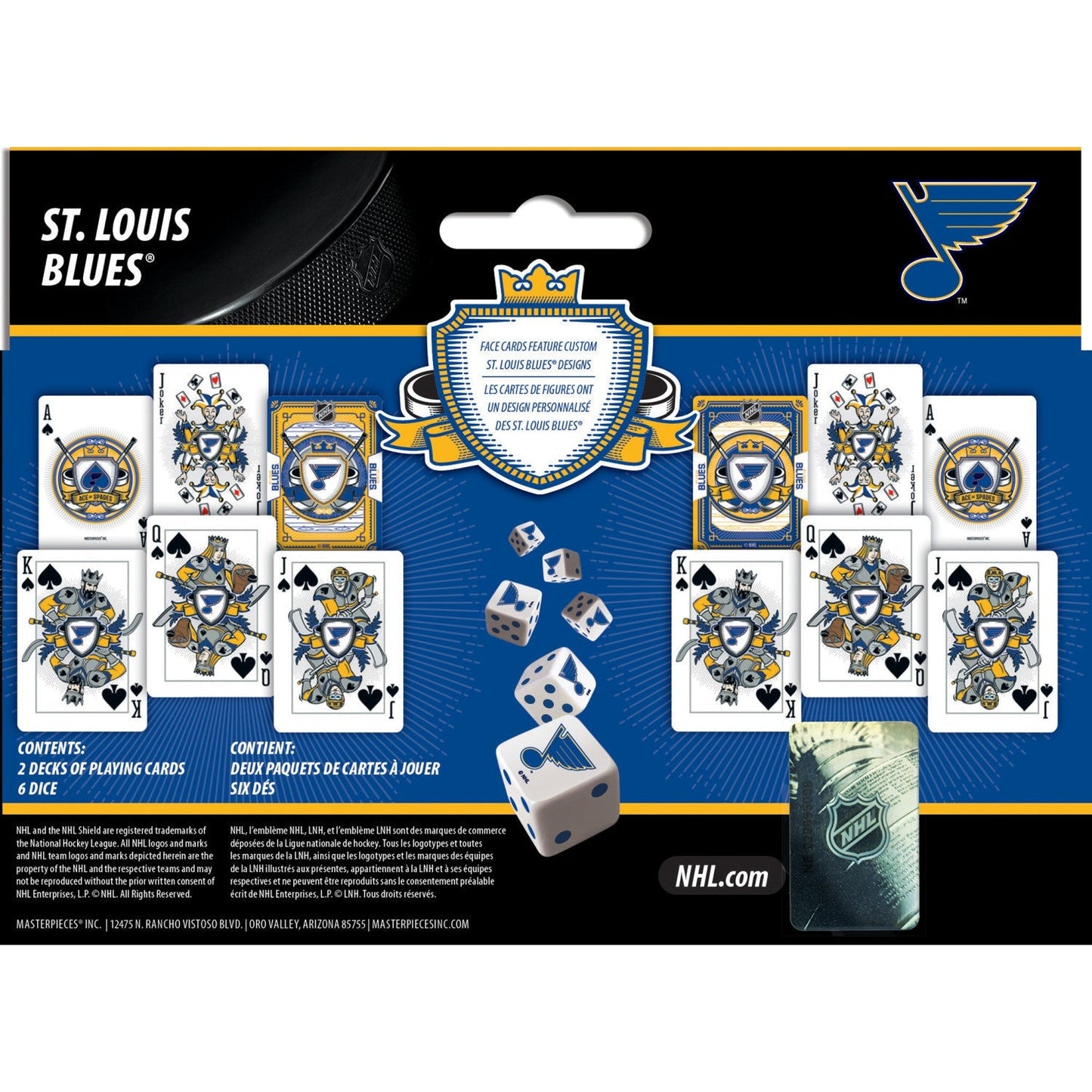 St. Louis Blues - 2-Pack Playing Cards & Dice Set by MasterPieces Puzzle Company INC