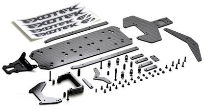Exotek 1952 22 Drag 'Vader' Chassis Conversion, for TLR22 3.0 and Newer Buggies