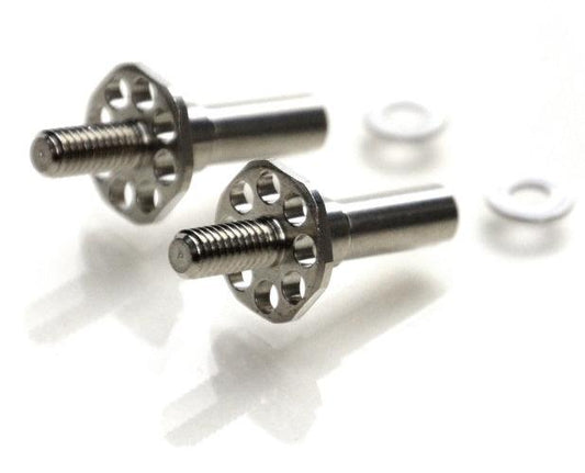Exotek exo1976 Associated DR10 TITANIUM FRONT AXLES, 1 PAIR