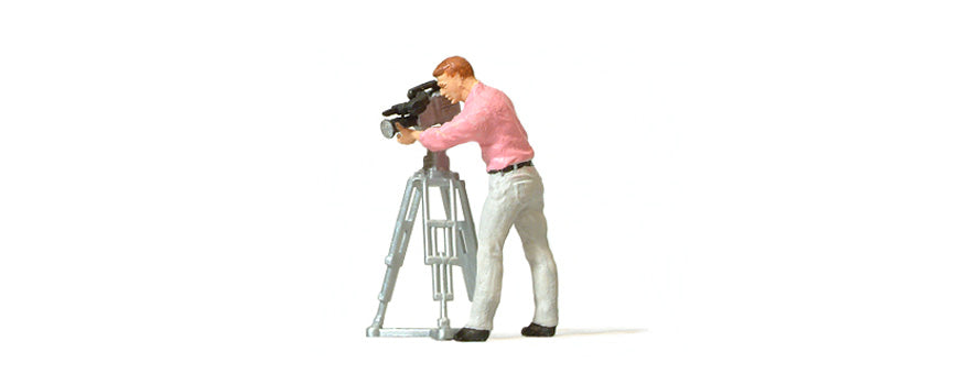Preiser 28086 HO Scale Camera Man Figure