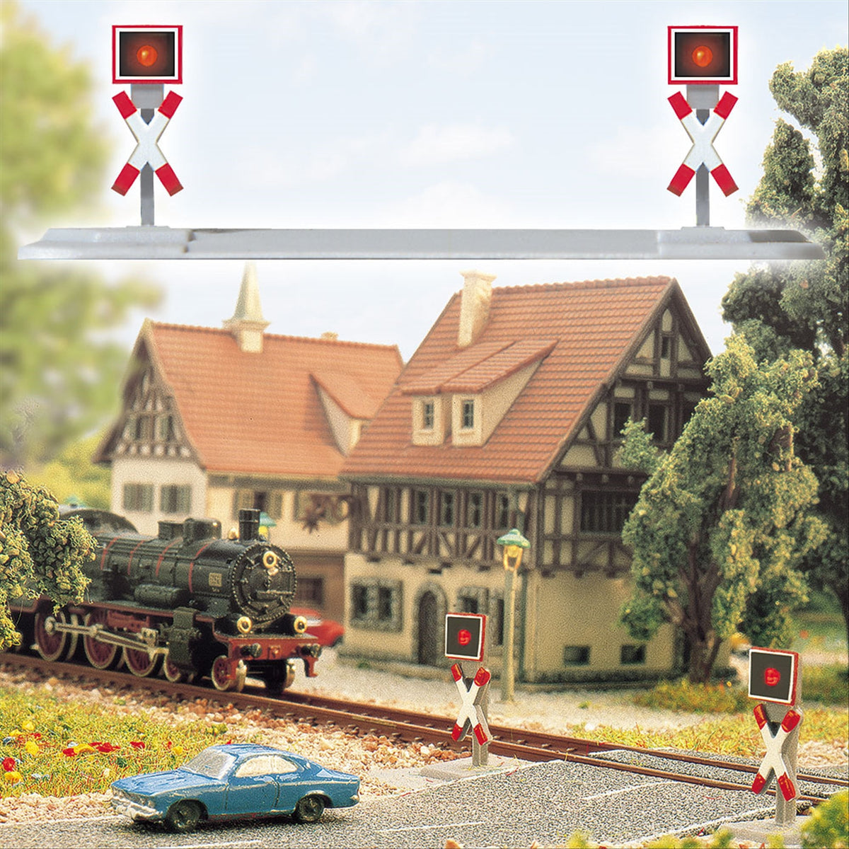 Busch 5954 Z Scale Grade Crossing Warning Flasher Set, pkg(2)