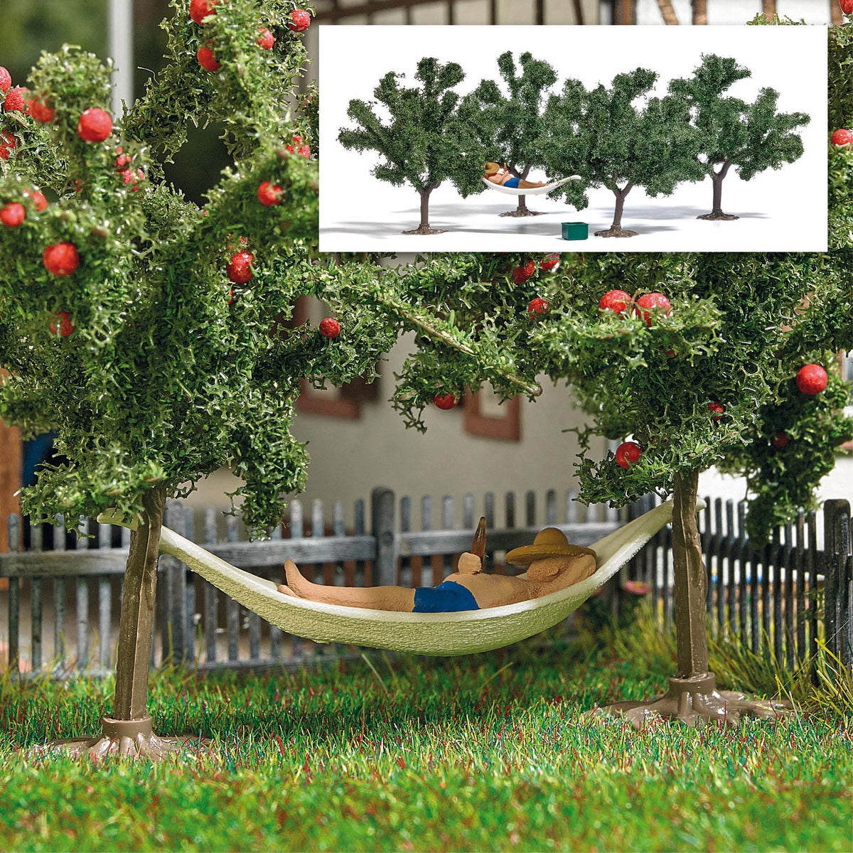 Busch 7863 HO Scale Man in Hammock Action Set