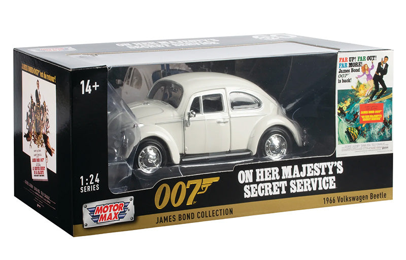 Motormax 79854 1/24 1966 Volkswagen Beetle, James Bond 007
