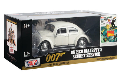 Motormax 79854 1/24 1966 Volkswagen Beetle, James Bond 007