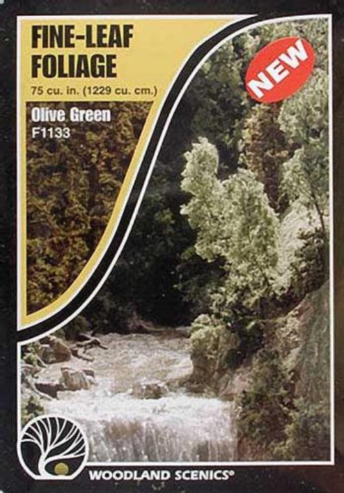 Woodland Scenics F1133 Fine Leaf Foliage Olive Green Bag Train Scenery