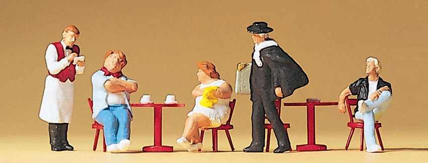 Preiser 10368 HO Scale Tourists, Waiter & Artist Figures