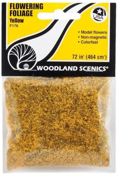 Woodland Scenics F176 Flowering Foliage Yellow Bag Train Scenery