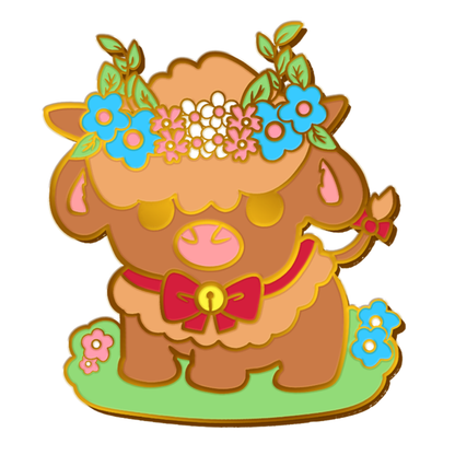 Pride Cow: Transgender Rainbow LGBTQIA+ Enamel Pin