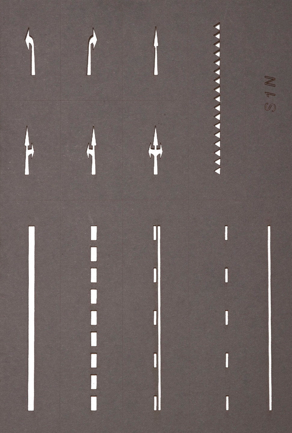 Noch 34240 N Scale Street Marking Stencils, 5 Stencils