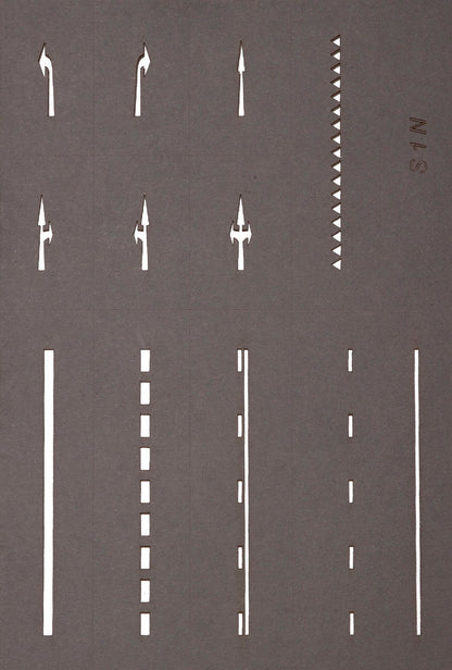 Noch 34240 N Scale Street Marking Stencils, 5 Stencils