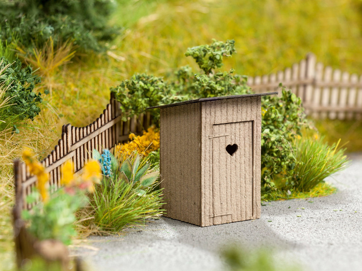 Noch 14359 HO Scale Outhouses Laser-Cut Kit, Pack of 2