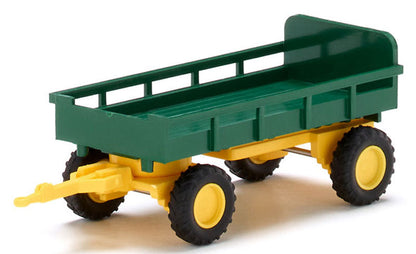 Wiking 086904 1/87 Agricultural Flatbed Trailer, Green Yellow