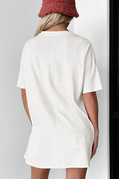 Lucky Clover Round Neck Short Sleeve T-Shirt