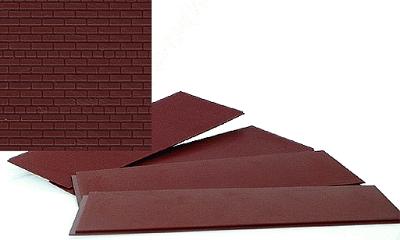 Walthers Cornerstone 3523 HO Brick Sheet Dark Red
