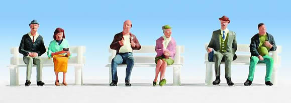 Noch 36242 N Scale Seated Passengers Set, 6 Figures
