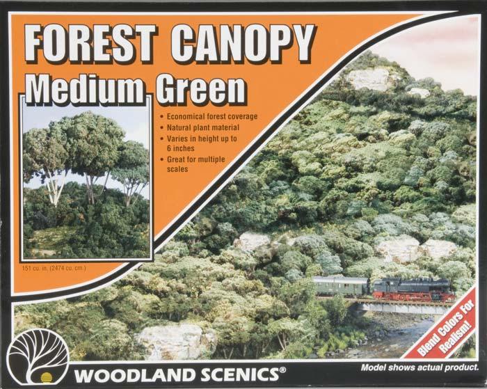 Woodland Scenics F1661 N/HO Forest Canopy Medium Green