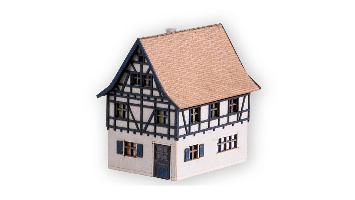 Noch 44310 Z Scale Village Set Laser-Cut Kit, Farm & 2 Houses