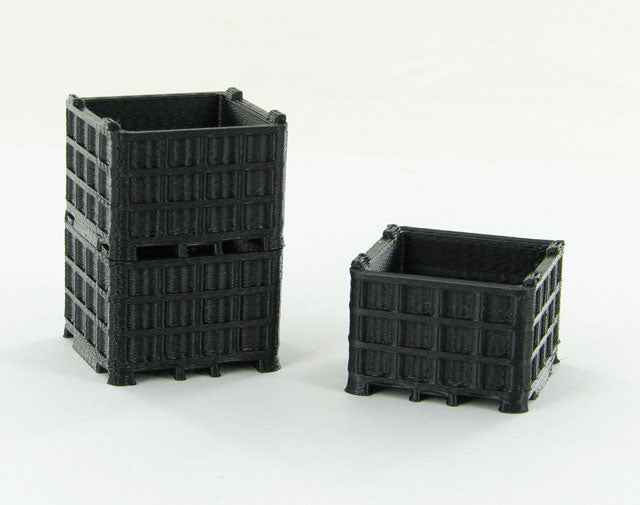 3D To Scale 50-252-BK 1/50 Plastic Bin Pallet, Black 3-Pack