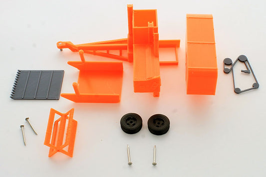 3D To Scale 64-360-OR 1/64 – Vintage Pull-Type Combine Kit Orange Diorama