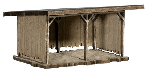 Noch 14479 TT Scale Cattle Shelter -- Laser-Cut Kit