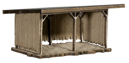 Noch 14479 TT Scale Cattle Shelter -- Laser-Cut Kit