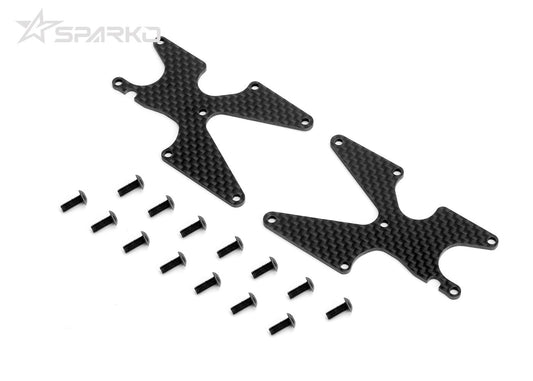 Sparko F8 Carbon Rear Arm covers 1.5mm - 2pcs