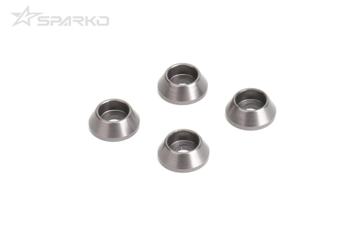 Sparko F8 Aluminum Shock Tower Washers (Titanium Color)