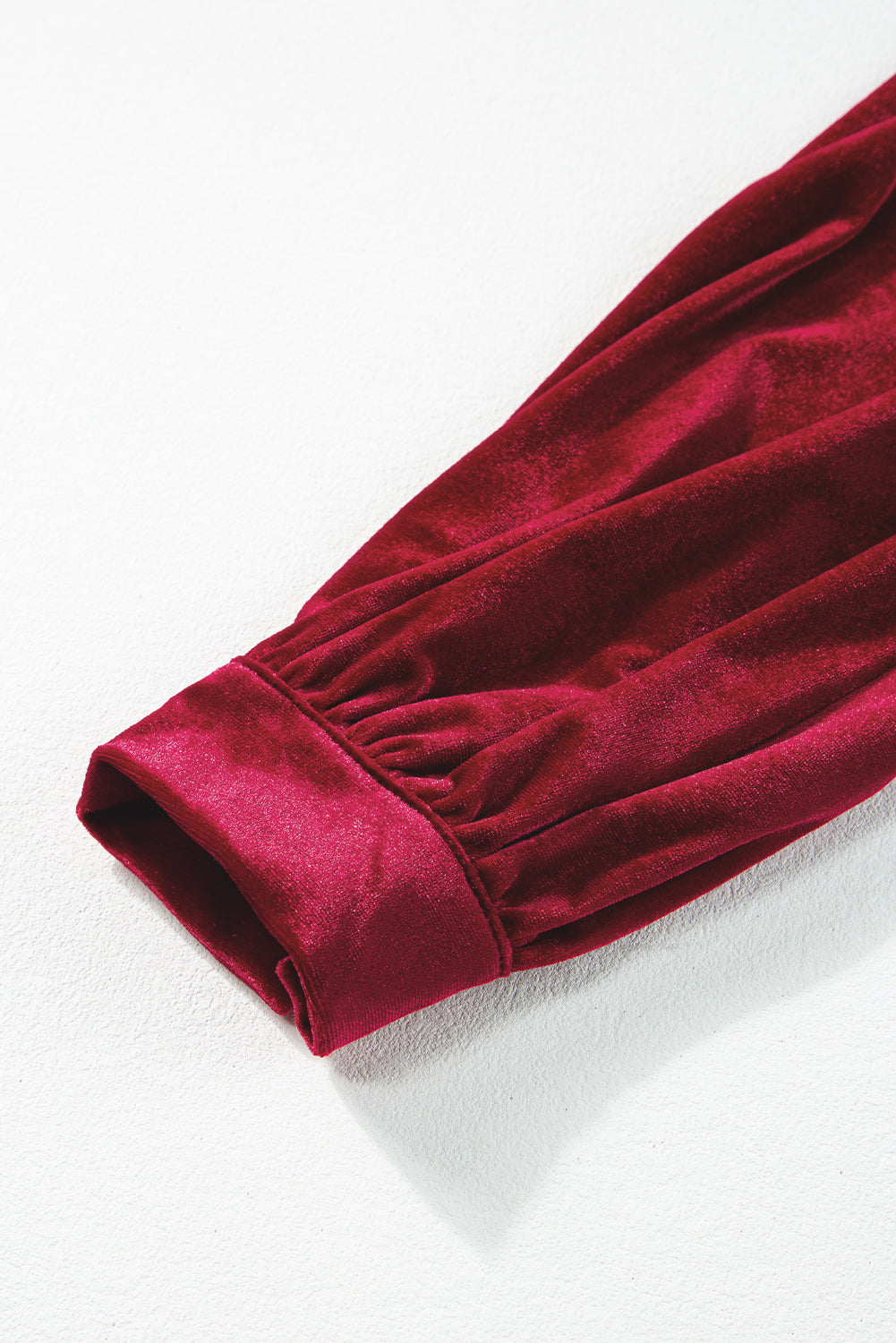 Olivia Velvet Buttoned Puff Sleeve V Neck Split Midi Dress by Poppy Lee Lane