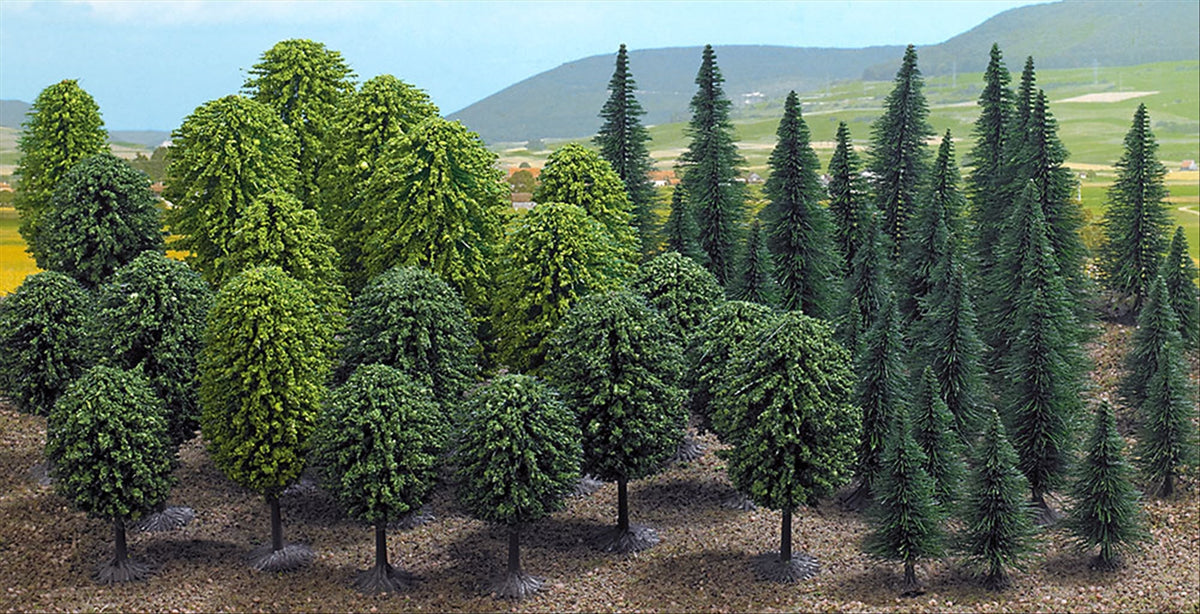 Busch 6491 HO Scale Mixed Forest 50-Tree Mega Value Set