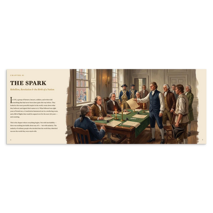 250 Years of American History: America's 250th Anniversary Coffee Table Book (200 Pages)