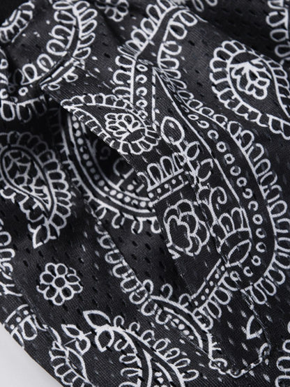 Men's Drawstring Printed Shorts