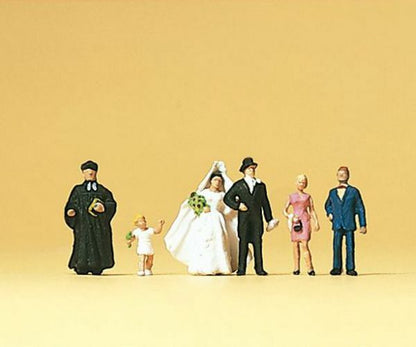 Preiser 79057 N Scale Wedding Group Protestant pkg(6)