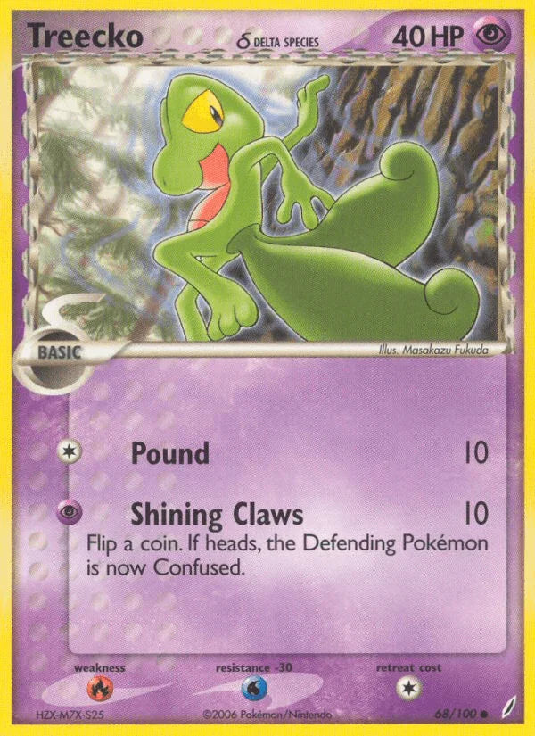 Treecko (68/100) (Delta Species) [EX: Crystal Guardians]