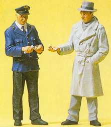 Preiser 45003 G Scale People Working Conductor & Passenger