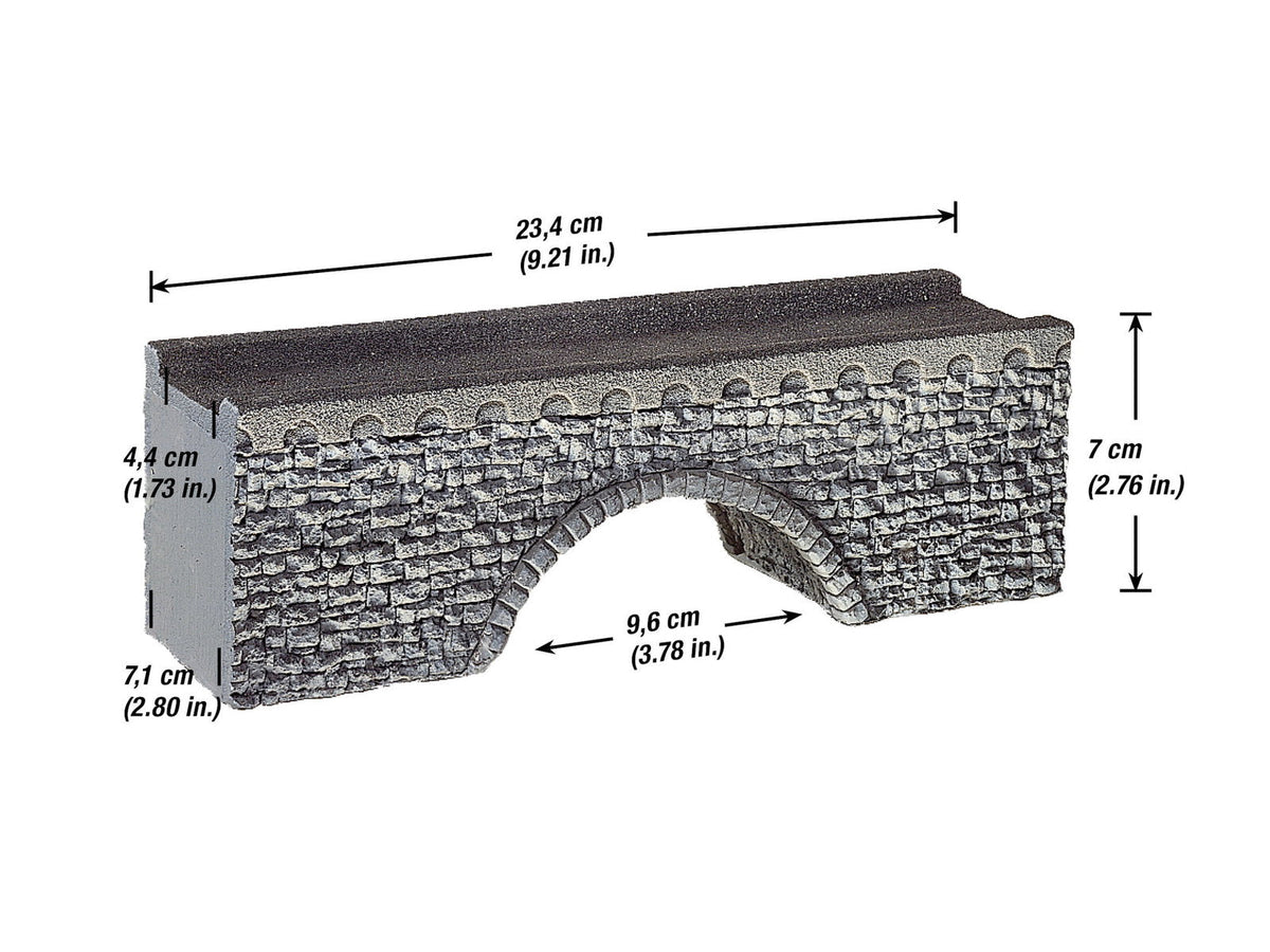 Noch 58690 HO Scale Achtobel Stone-Arch Bridge, 22.9 cm