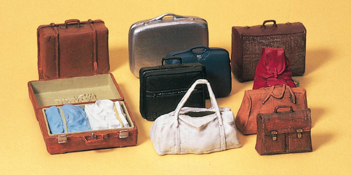 Preiser 45218 G Scale Assorted Luggage Detail Set