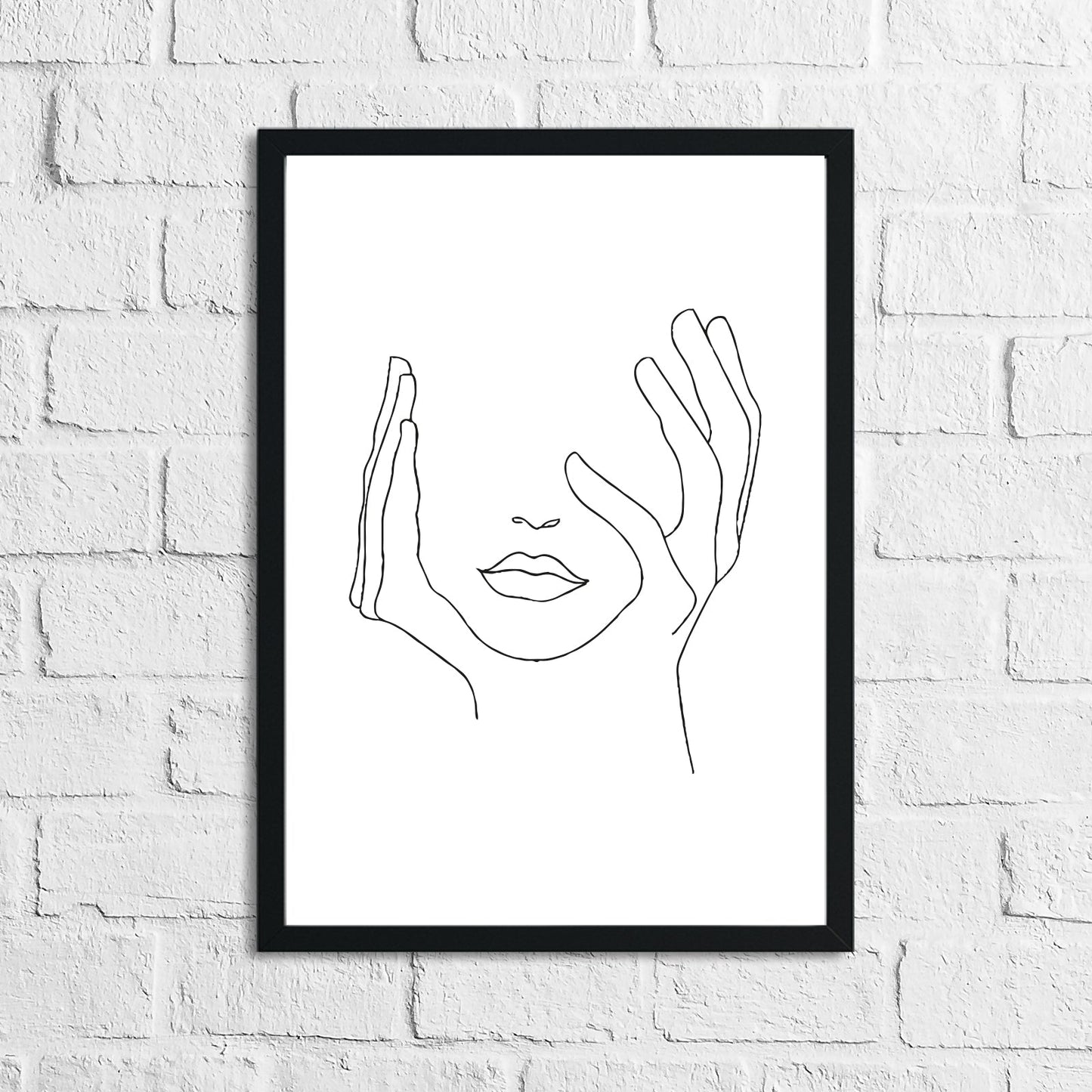Women's Face Line Work Bathroom Bedroom Dressing Room Wall Decor Print by WinsterCreations™ Official Store