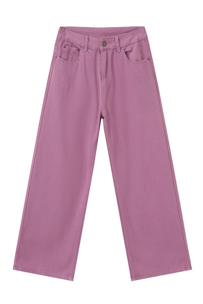 Wide Leg Jeans with Pockets