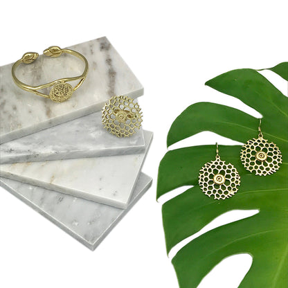 Bombshell Honeycomb Ring by SLATE + SALT