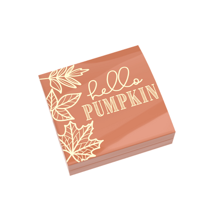Fall Pillow "Hello Pumpkin" - Custom Printed 2x2 Tile - Made Using LEGO® Parts