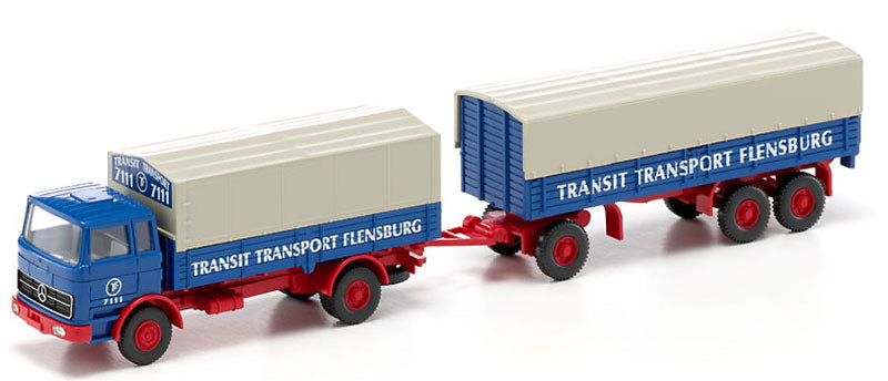 Wiking 043203 1/87 Mercedes-Benz Flatbed Road Train