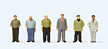 Preiser 79223 N Scale Standing Men pkg(6)
