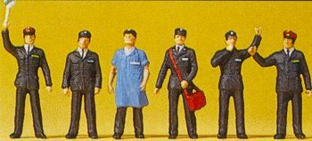 Preiser 10087 HO Scale Railroad Personnel Swiss Railway Personnel