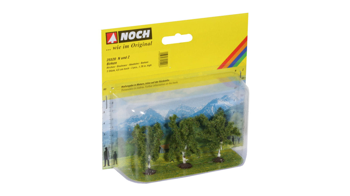 Noch 25520 N Scale Birch Trees, 4.5 cm