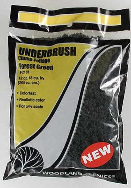 Woodland Scenics FC138 N/HO Underbrush Clump Foliage Forest Green